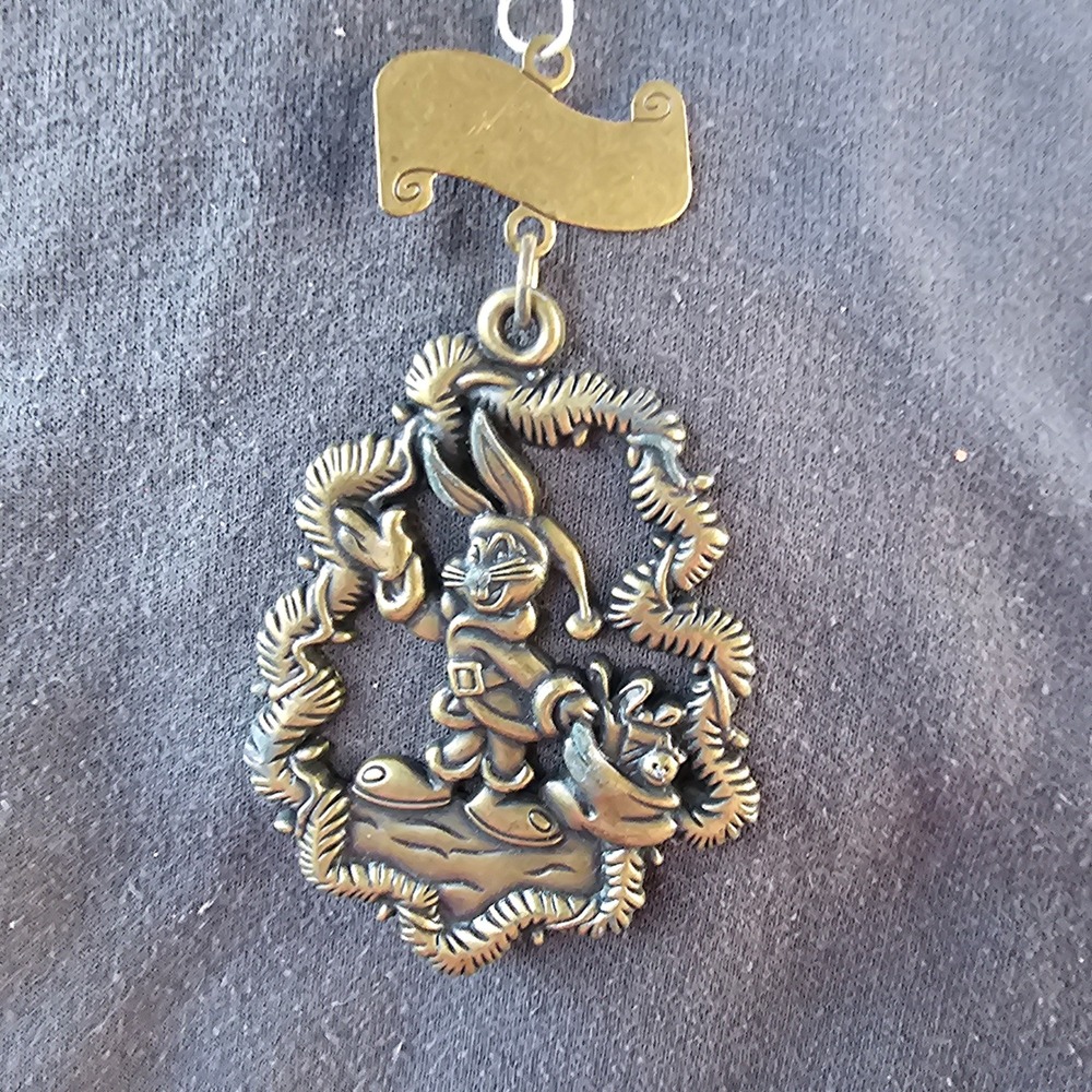 Vintage 1997 Bugs Bunny Santa Christmas Ornament Gloria Duchin Looney Tunes